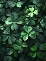 AI generated Fresh green leaves of clover background. High quality. AI Generative photo