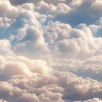 AI generated Cinematic photo of the sunny clouds in the sky. High-resolution. AI Generative