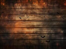 AI generated Rustic wooden background with boards with bats. High quality. AI Generative photo