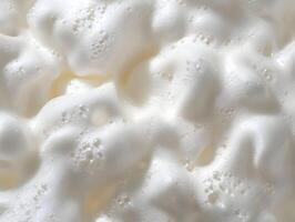 AI generated White foam close-up photo background. High-resolution. AI Generative