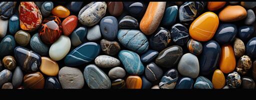 AI generated a close up of rocks in many different colors, photo