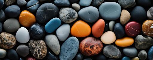 AI generated a close up of rocks in many different colors, photo