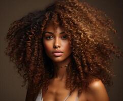 AI generated afro beauty secrets for a curly and healthy hairstyle photo