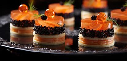 AI generated caviar on tap at with caviar on a side, photo