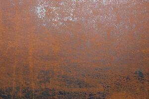 rusted flat steel sheet texture and full-frame background photo