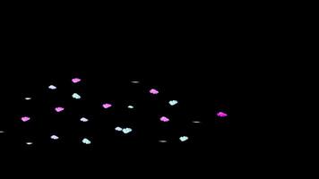 monarca farfalla volante senza soluzione di continuità ciclo continuo animazione trasparente sfondo con alfa canale video