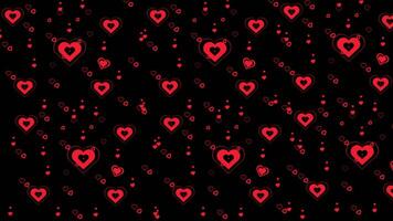 red love or heart Animation. Heart Beat Concept for valentine's day and mother's day. Love and feelings. loop animation with alpha channel video