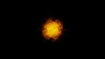 fire ball Energy effect blast explosion towards to camera glowing flames with alpha channel video