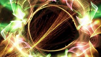 particella esplosione scoppiare neon effetto astratto esplosione effetto animazione su nero sfondo video