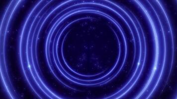 Blue purple abstract circular radial Tunnel lines background, Data flow video