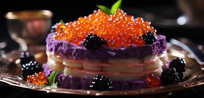 AI generated caviar on tap at with caviar on a side, photo