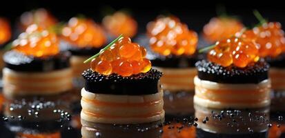 AI generated caviar on tap at with caviar on a side, photo