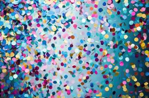 AI generated colorful party confetti background photo