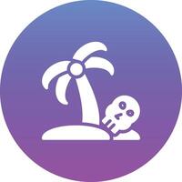 Skull Island Vector Icon