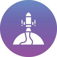 Rocket Earth Vector Icon