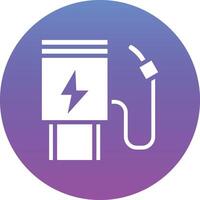 Electric Car Station Vector Icon