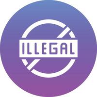 icono de vector ilegal