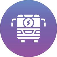 Electric Bus Vector Icon