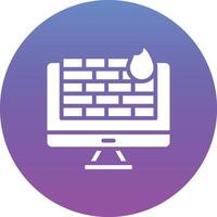 Computer Firewall Vector Icon