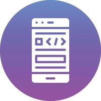 Smartphone Coding Vector Icon