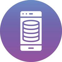 Smartphone Database Vector Icon
