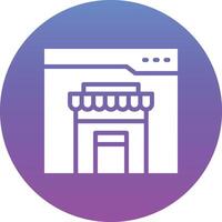 icono de vector de tienda en línea