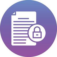 icono de vector de seguridad de documento