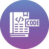 codificación libro vector icono