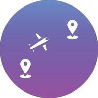 Flight Location Vector Icon