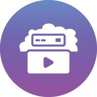 Cloud Video Vector Icon
