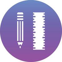 Pencil and Ruler Vector Icon