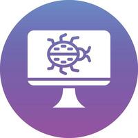computadora virus vector icono vector icono