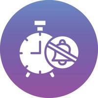 icono de vector de reloj despertador silencioso