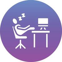 Lazy Work Vector Icon