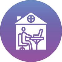 Working at Home Vector Icon