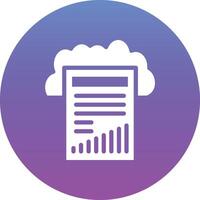 Cloud Reporting Vector Icon
