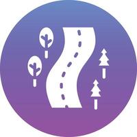 la carretera paisaje vector icono