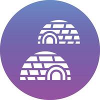 Igloo Landscape Vector Icon