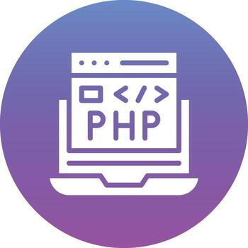 icono de vector de codificación php