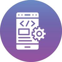 móvil codificación vector icono