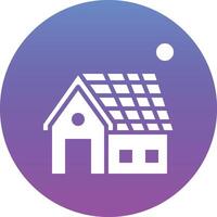 Solar House Vector Icon