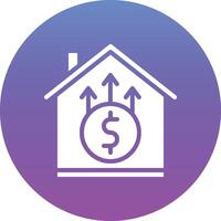 House Price Increase Vector Icon