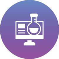 en línea química vector icono