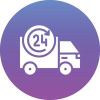 24 Hours Delivery Vector Icon