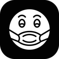 Face with Medical Mask Vector Icon
