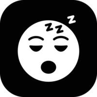 dormido cara vector icono