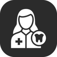 hembra dentista vector icono