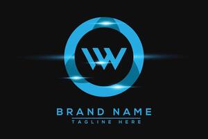 IW Blue logo Design. Vector logo design for business.