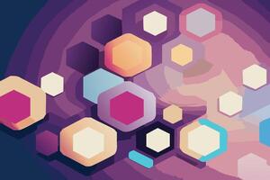 Digital hexagon abstract background vector