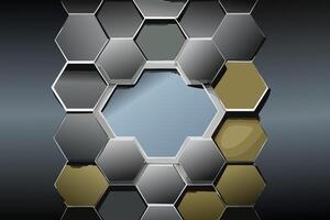 Digital hexagon abstract background vector